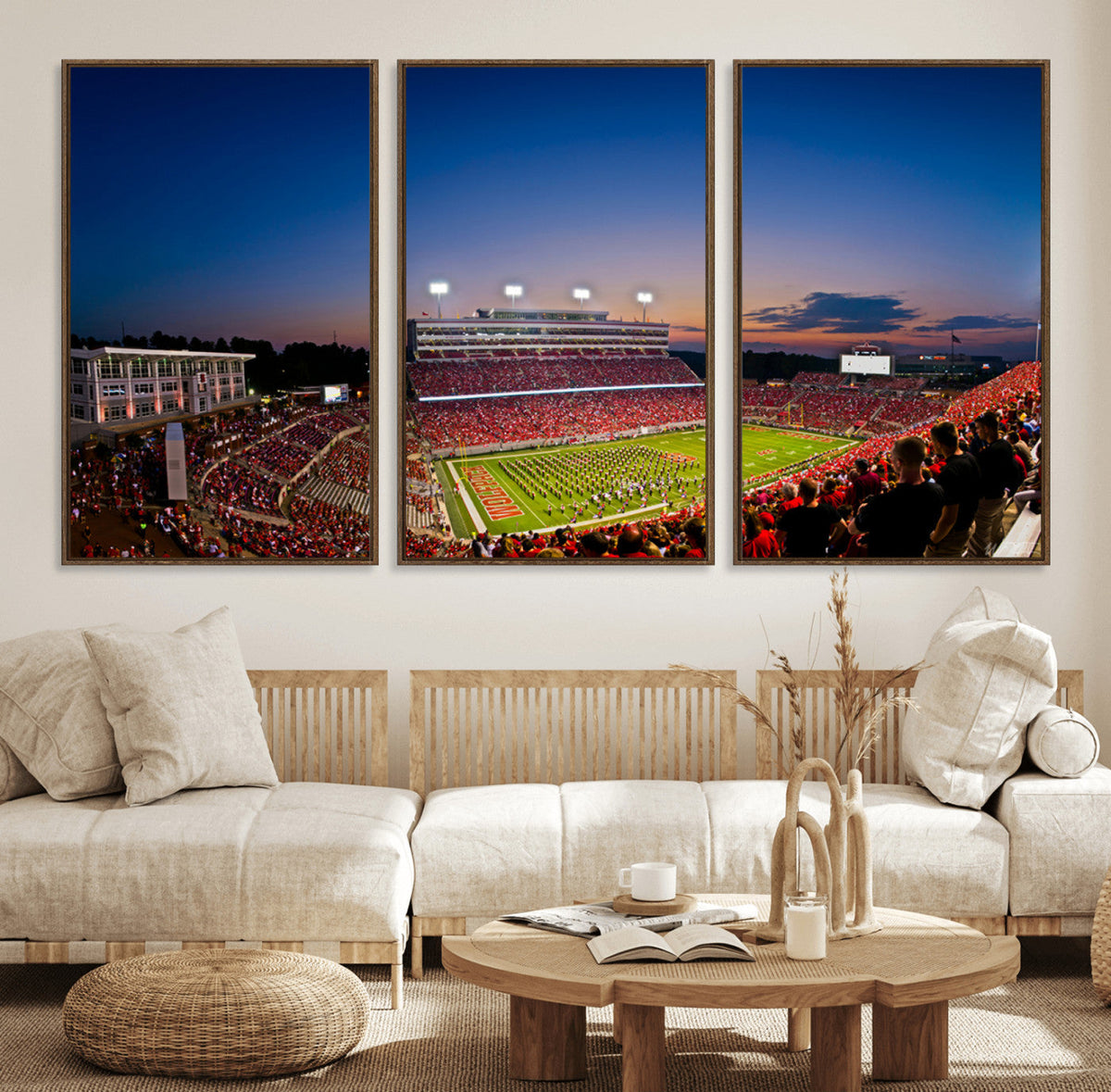 Wolfpack Football Team Wall Art Print - Raleigh