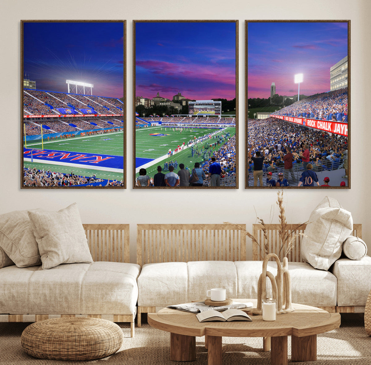 University of Kansas Jayhawks Football Team Print Canvas-