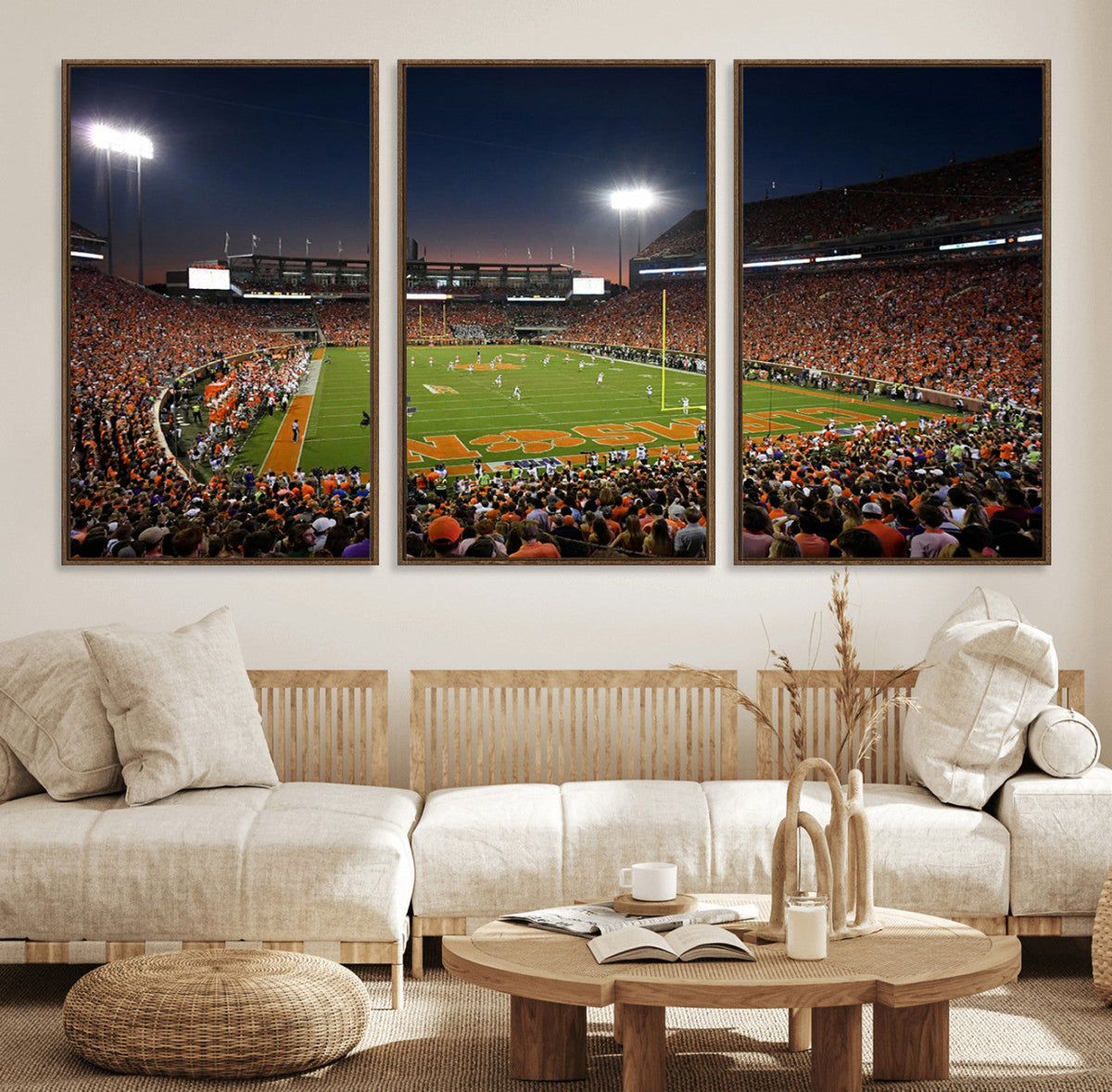 Clemson University Tigers Art Print, Football Team Print -