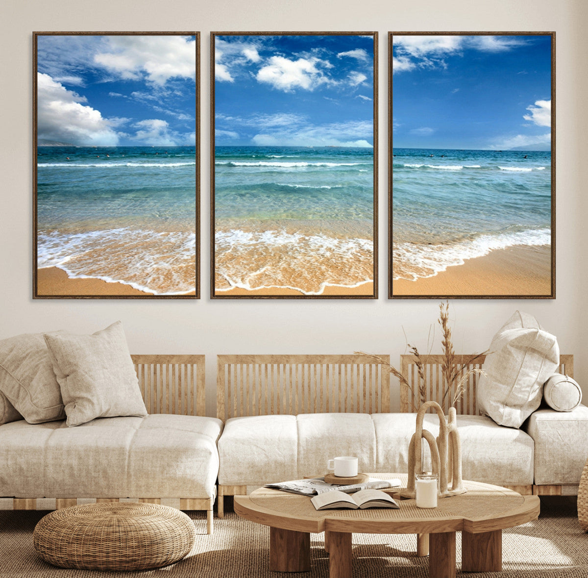 Sea View From the Beach Canvas Print