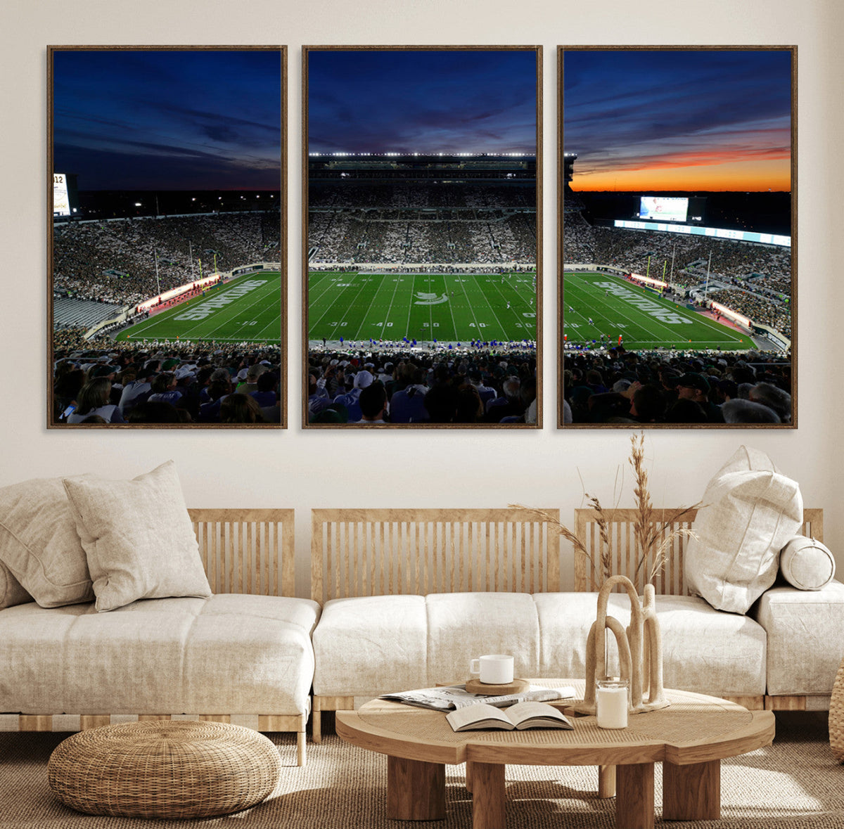 Michigan State Spartans Football Team Print - East Lansing