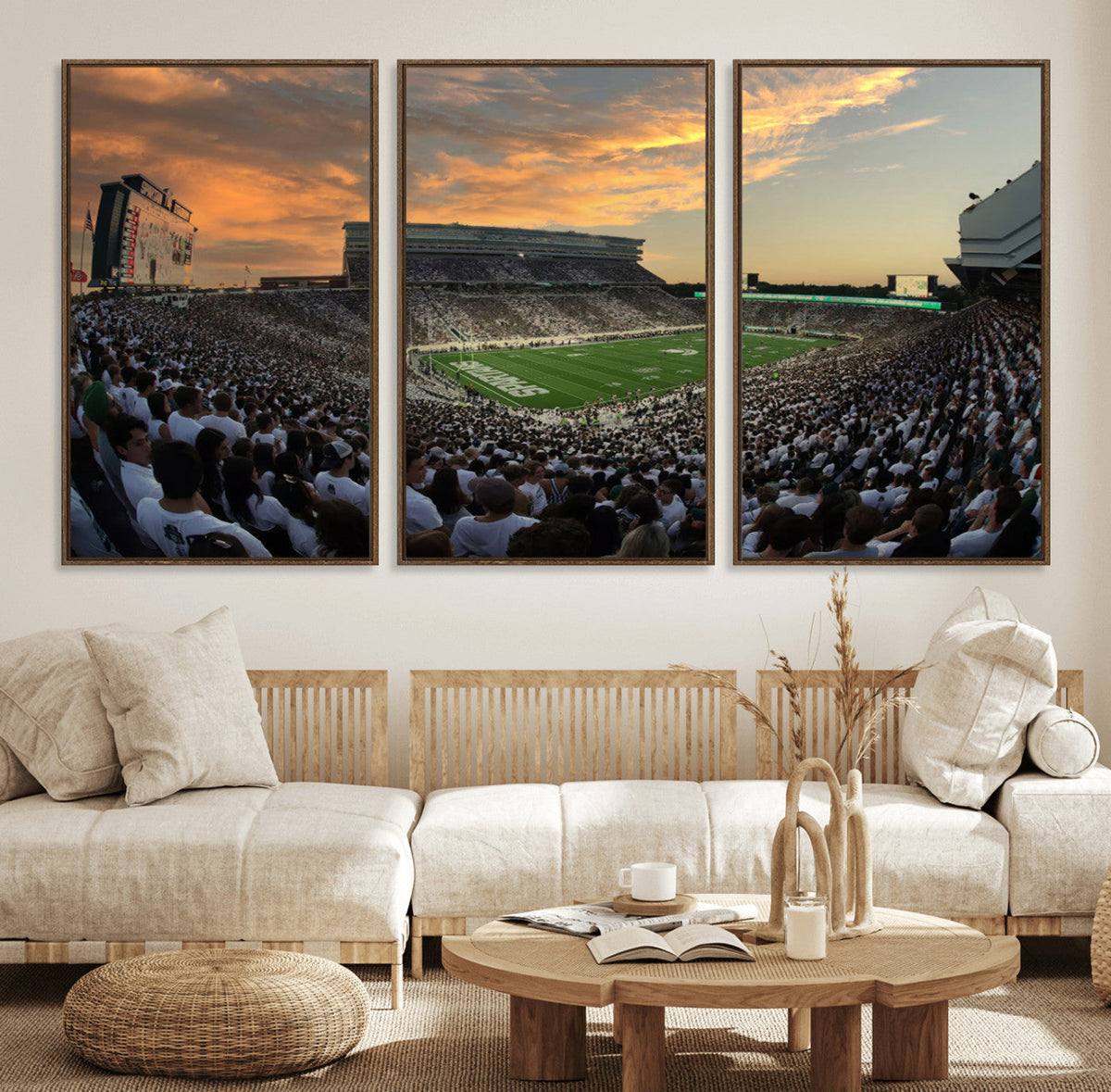 Michigan State Spartans Football Team Print - East Lansing