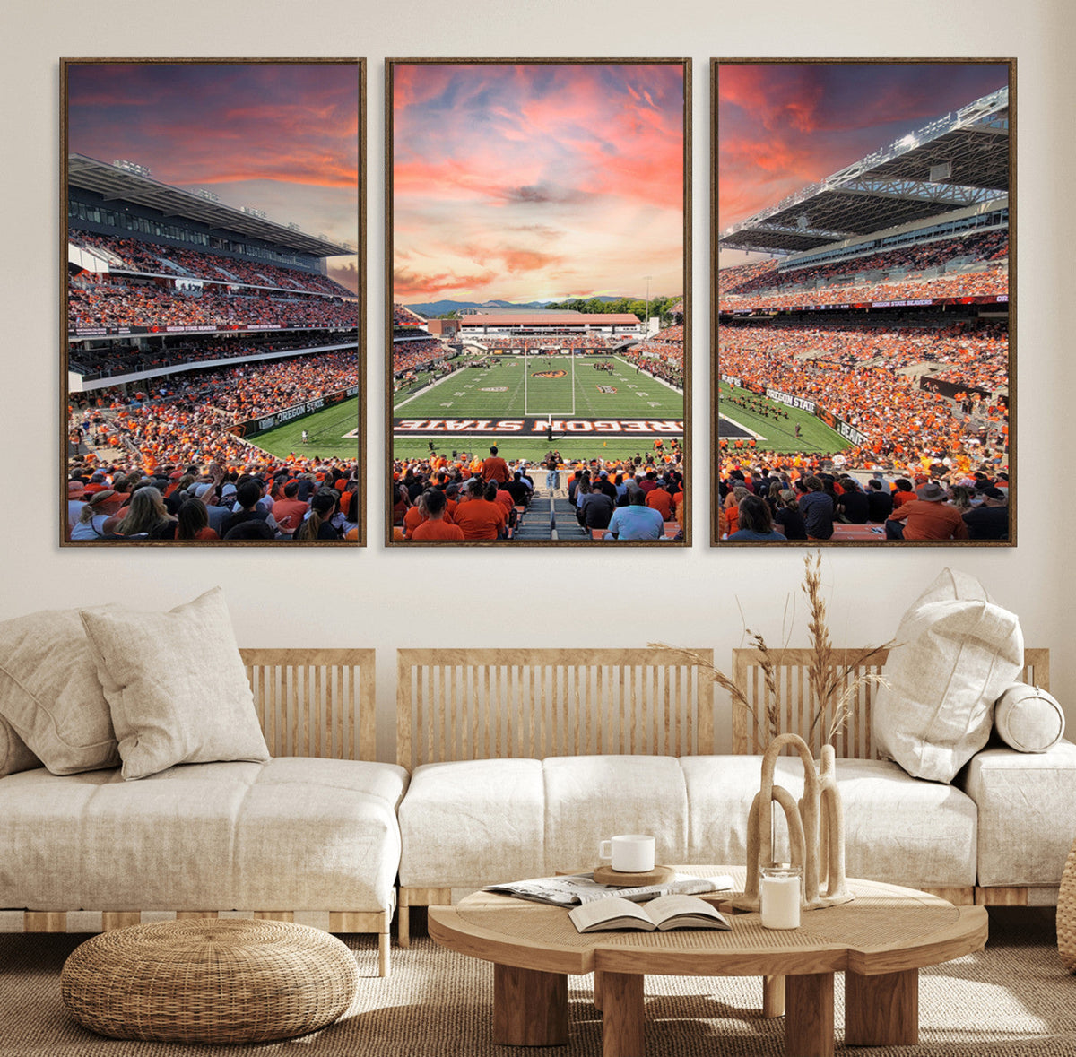 Oregon State Beavers Football Team Print - Corvallis Reser