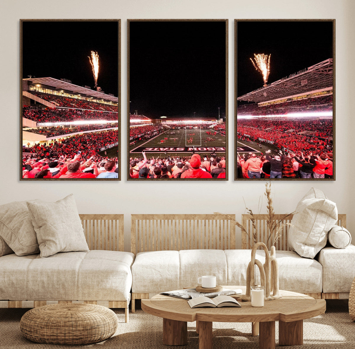 Oregon State Beavers Football Team Print - Corvallis Reser
