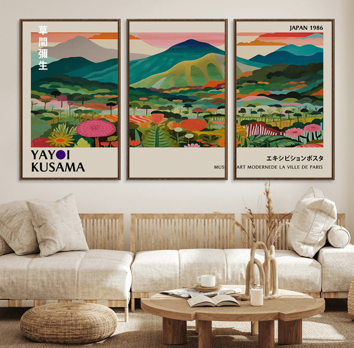 Yayoi Kusama Japan 1986 Canvas – Wabi Sabi Japanese Vibrant