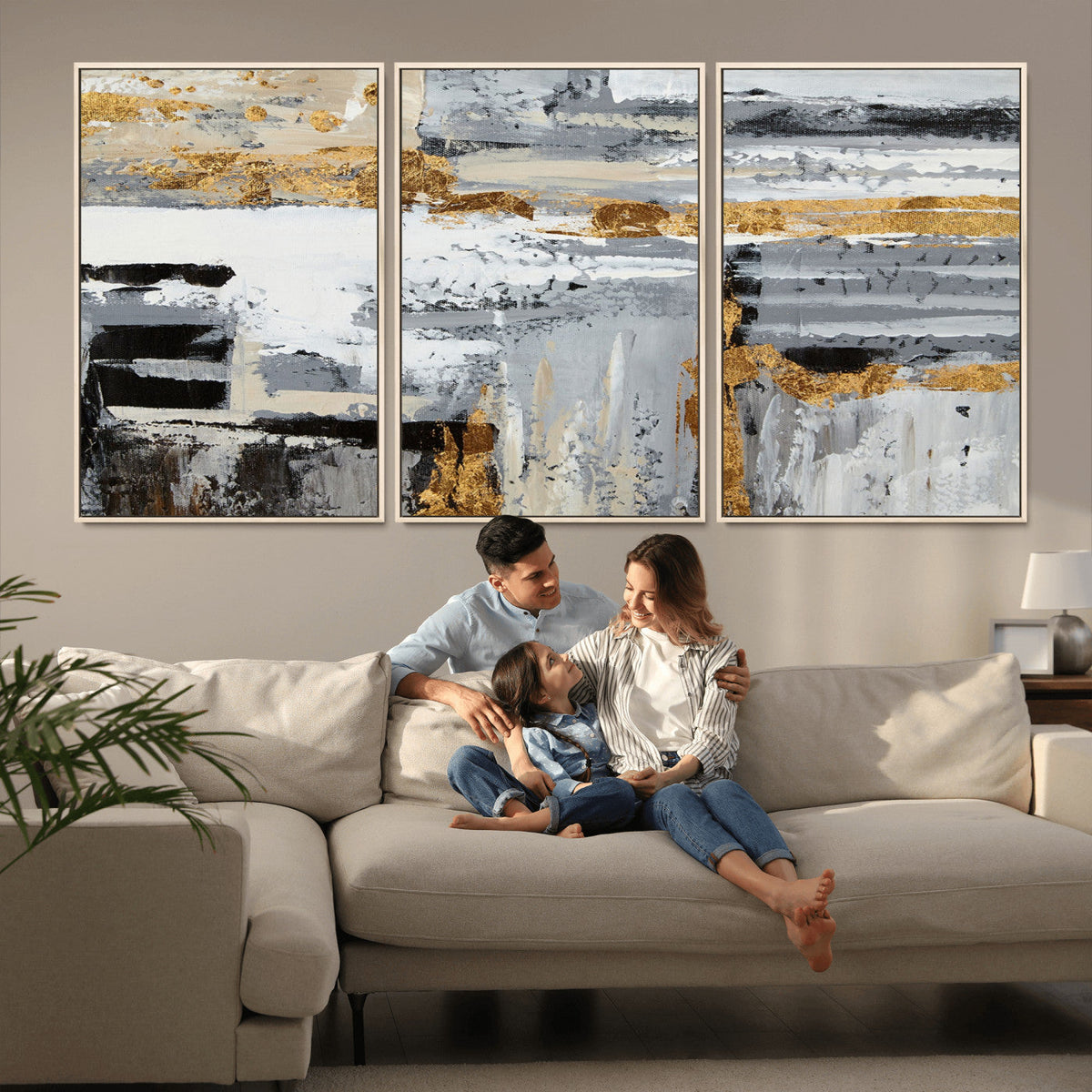 Abstract Painting Canvas Wall Art Print Paint Drip Art Brush
