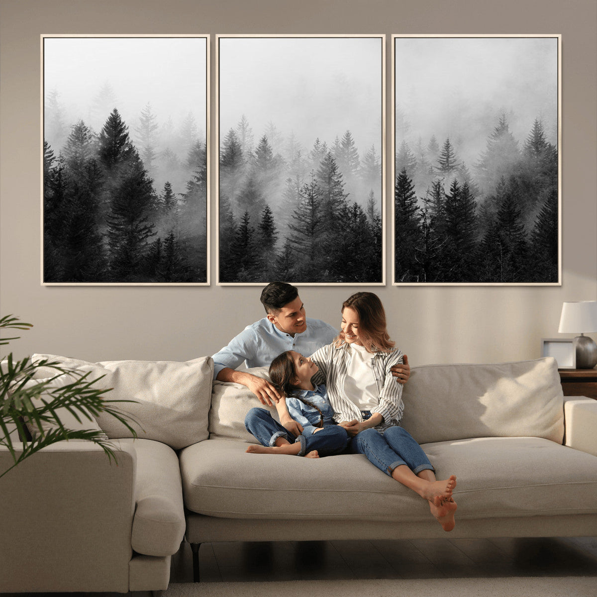 Fogy Forest Canvas Wall Art Print - Mountain Wall Art with