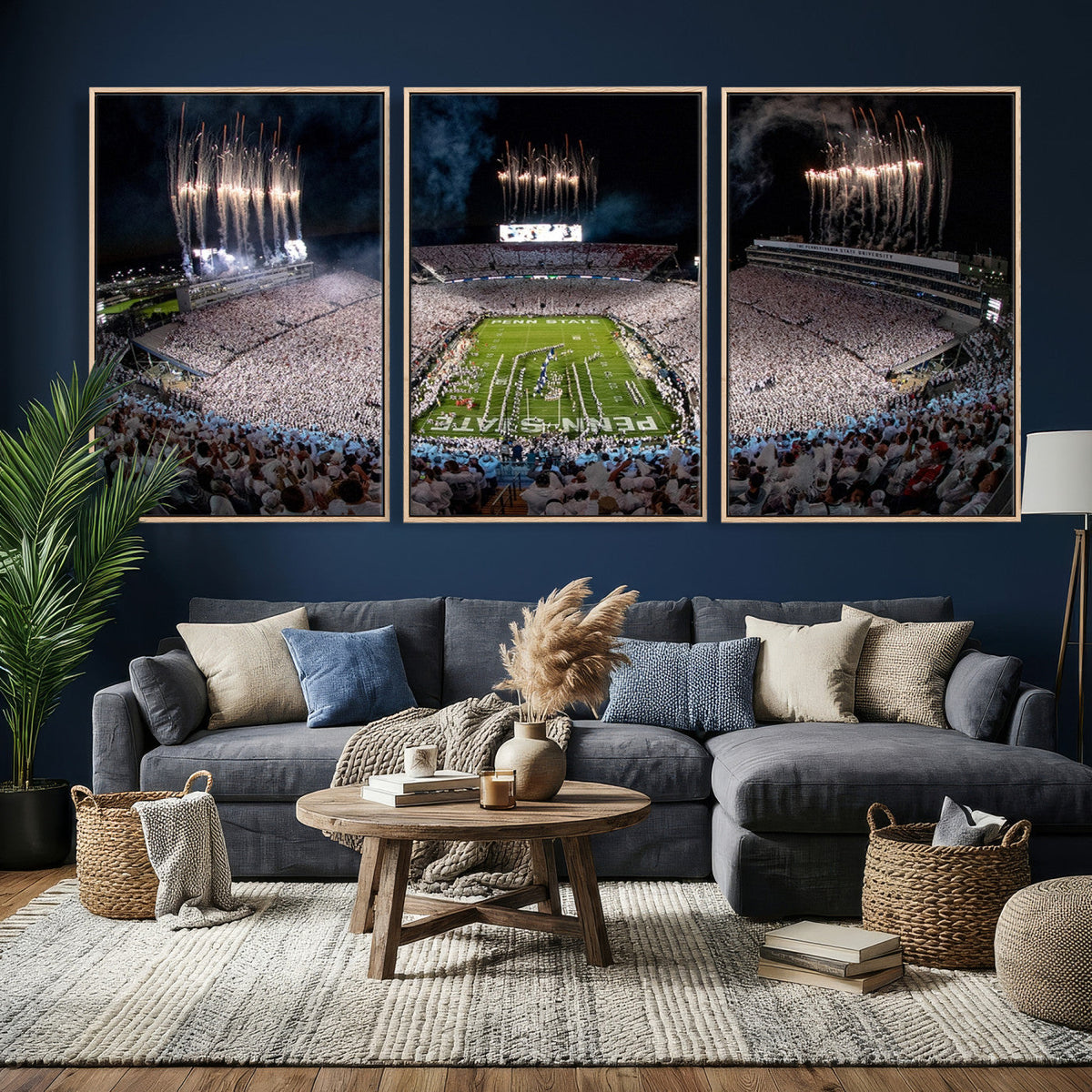 Penn State Football Wall Art Canvas Print – Framed Stadium