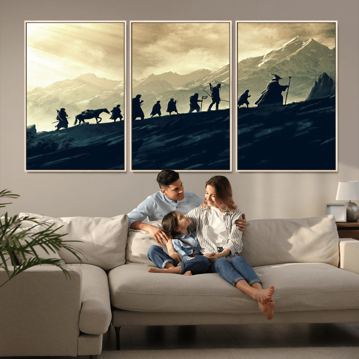 Fellowship Journey Wall Art – Fantasy Adventure Canvas Print