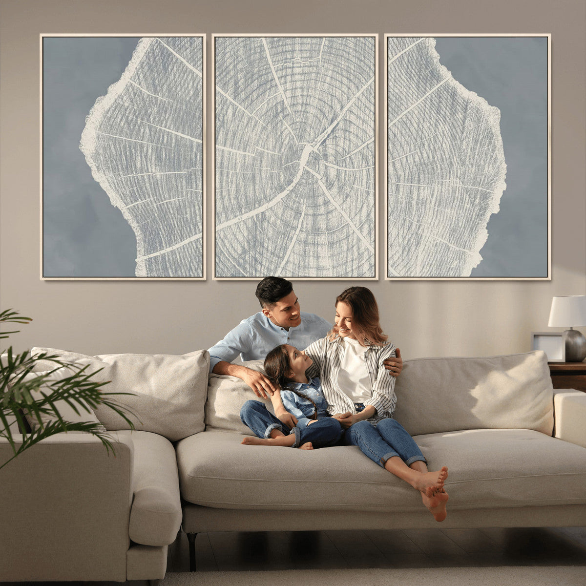 Abstract Tree Ring Wall Art Canvas Print – Nature-Inspired,