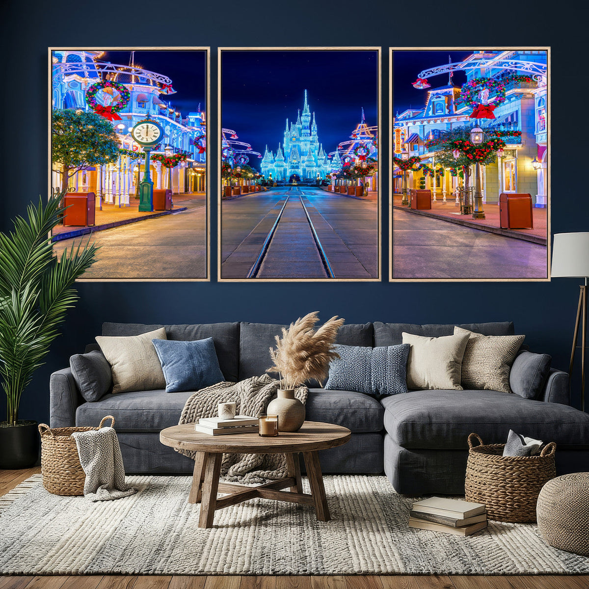 Disney Wall Art | Castle Large Wall Art Disney Magic Kingdom