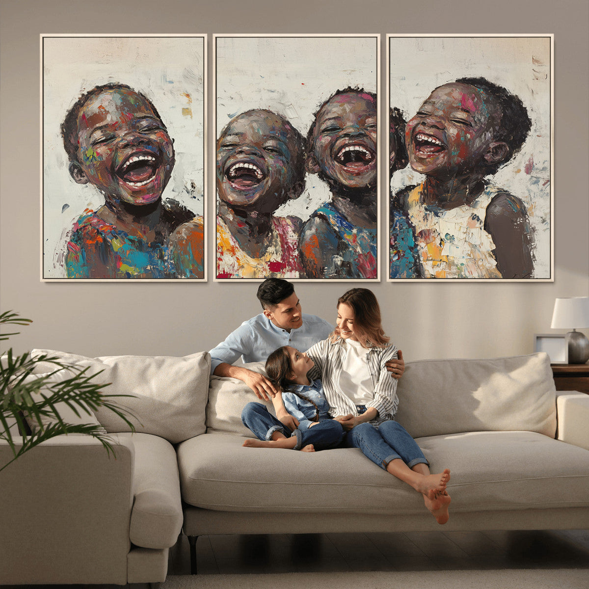 Shai Yossef Print - Joyful Childhood Canvas Wall Art -
