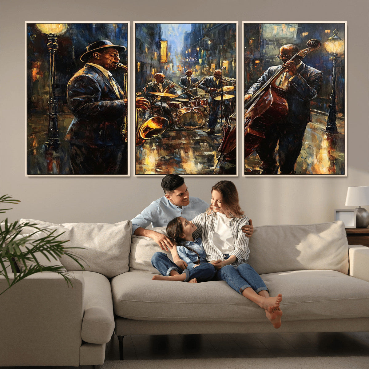 Jazz Canvas Wall Art Print – Abstract African American Music