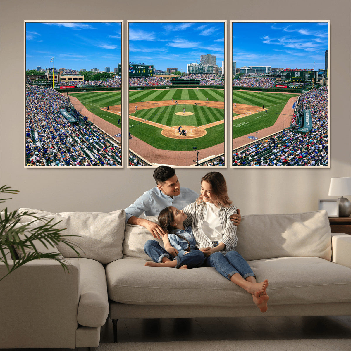 Wrigley Field Baseball Stadium Canvas Wall Art – Packed