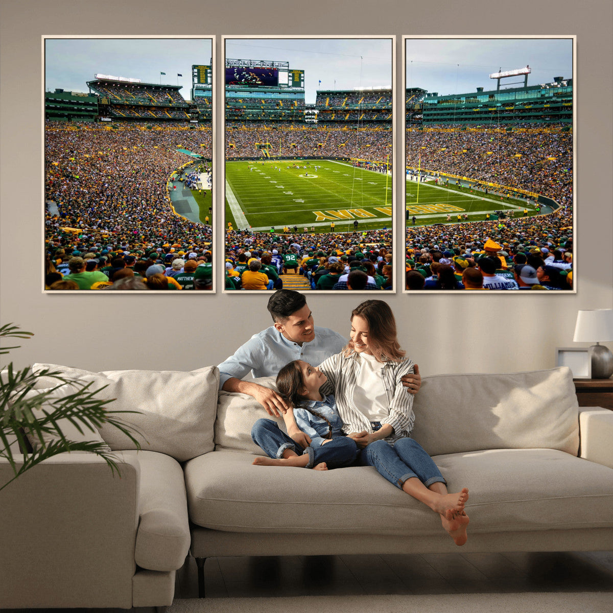 Green Bay Packers Lambeau Field Stadium Wall Art Canvas