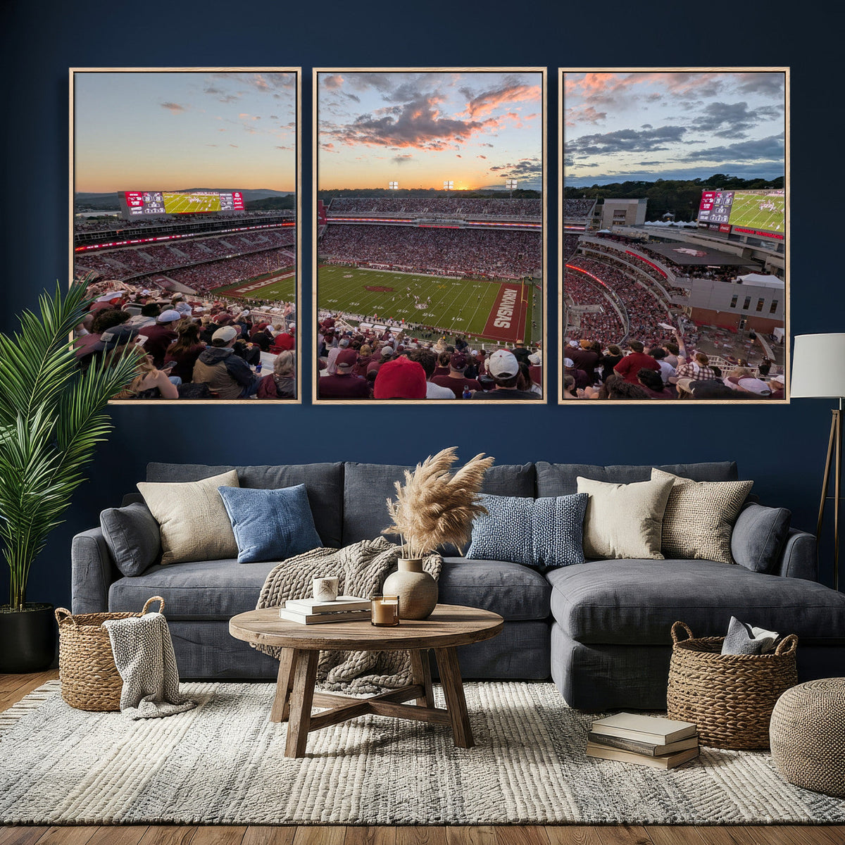 Donald W. Reynolds Razorback Stadium Wall Art Canvas Print –