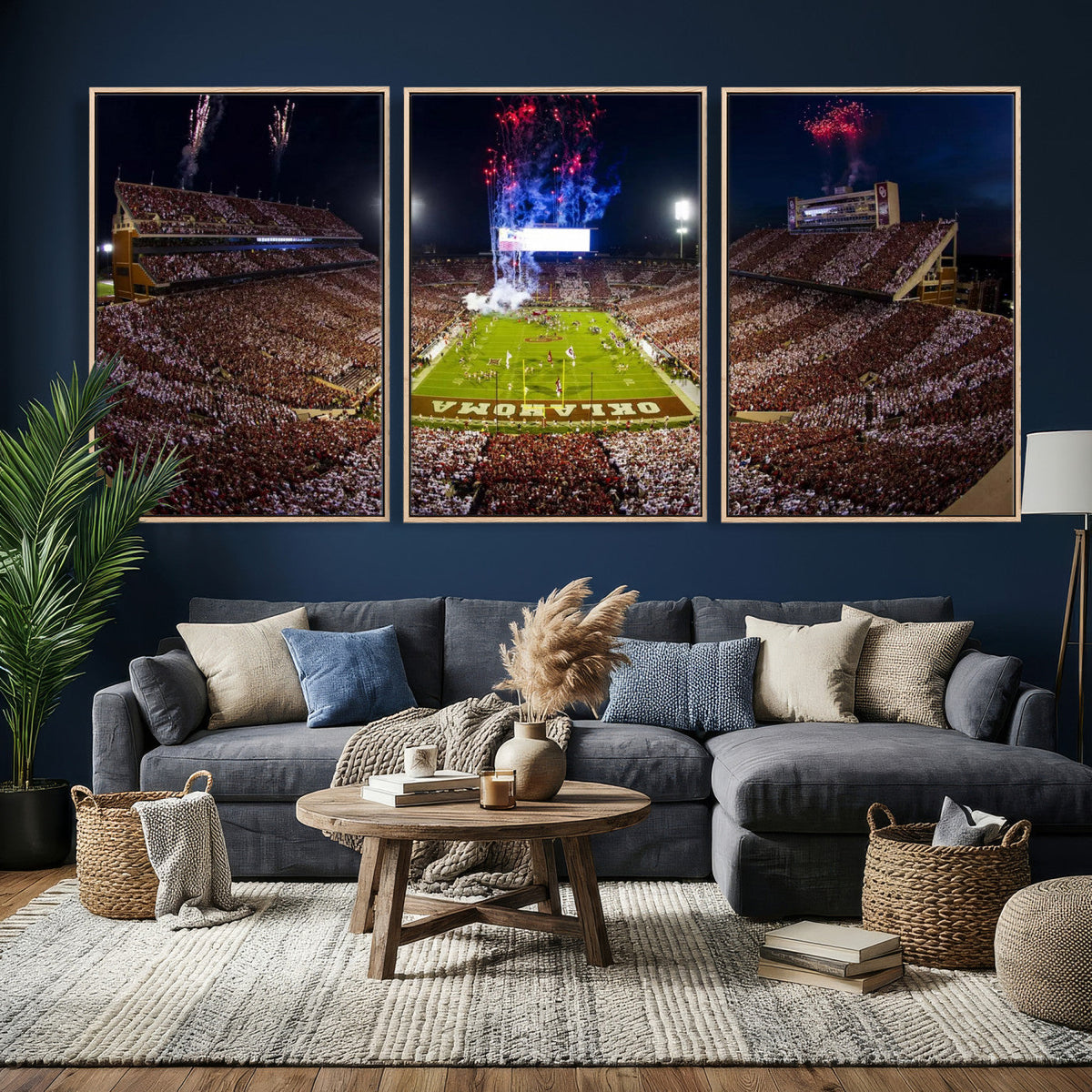 Oklahoma Memorial Stadium Wall Art Canvas Print – Oklahoma