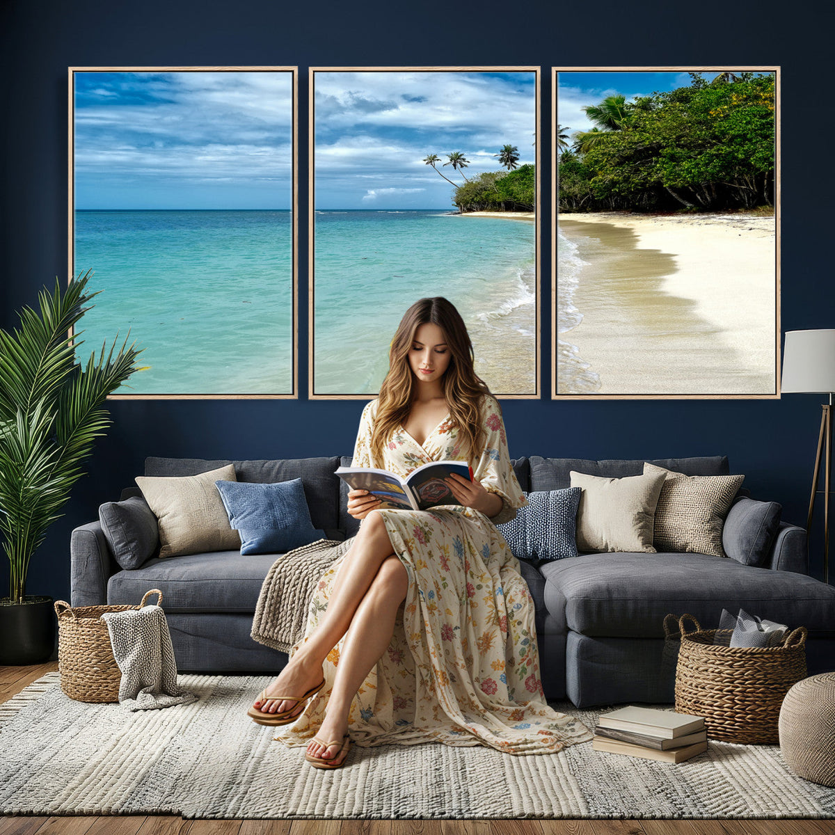 Puerto Rico Beach Paradise Wall Art – Tropical Coastal Print