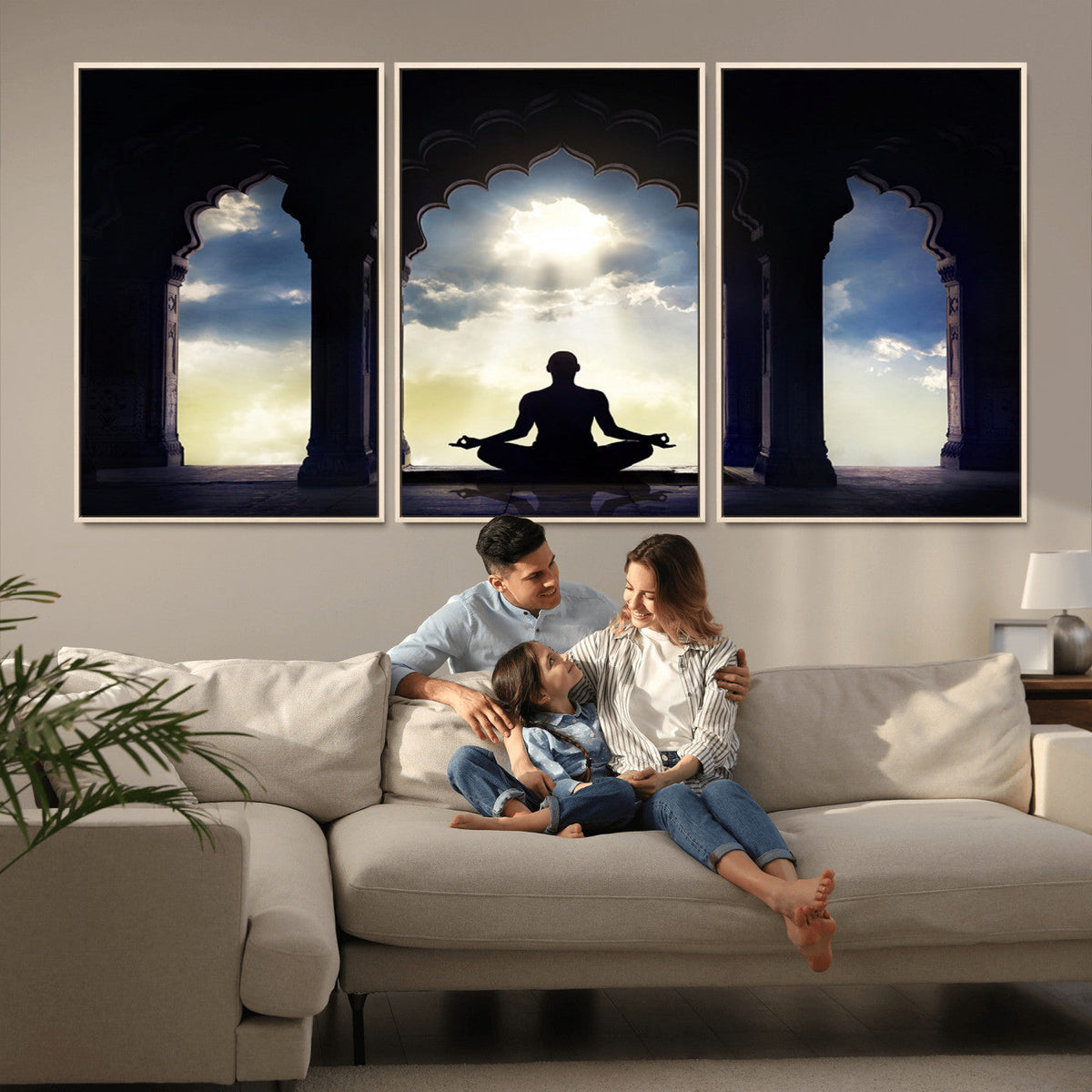 Women and Yoga Wall Art Canvas Print