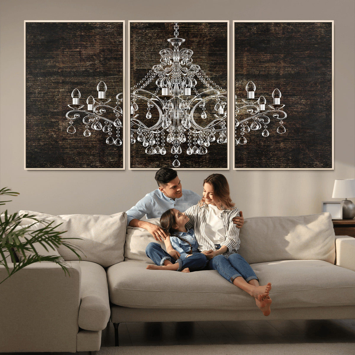 Rustic Chandelier Canvas Print