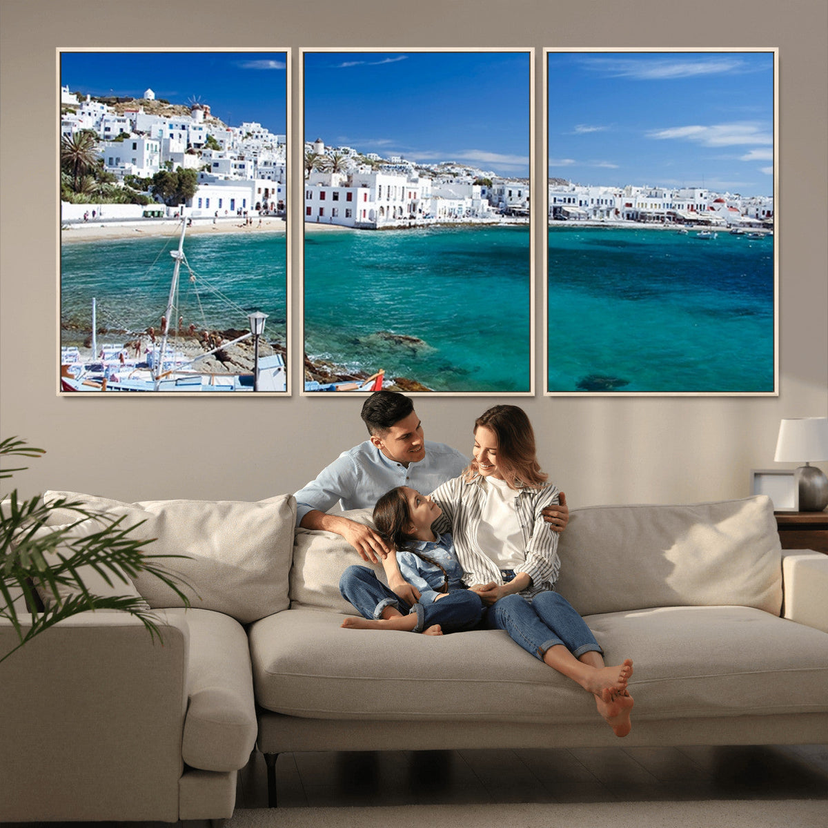 Santorini Wall Art Canvas Print