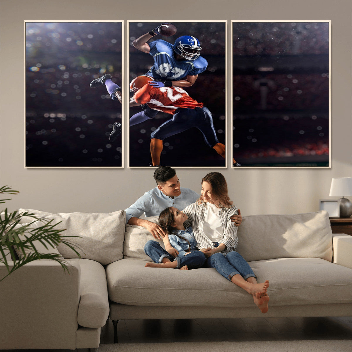 American Football Wall Art Canvas Print, Stadium Sport Wall
