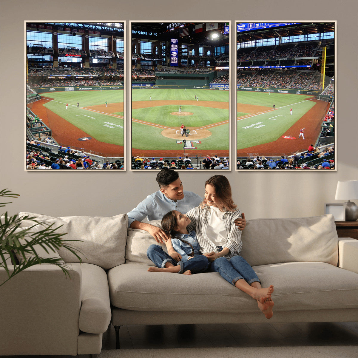 Texas Rangers Baseball Team Print - Arlington Globe Life