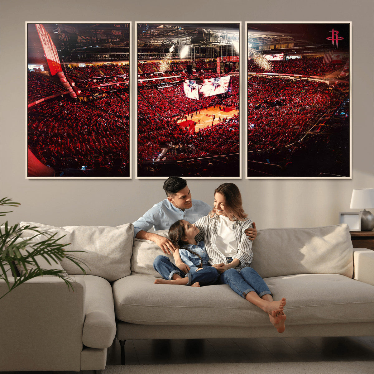 Houston Rockets Basketball Team Print Canvas- Houston Toyota