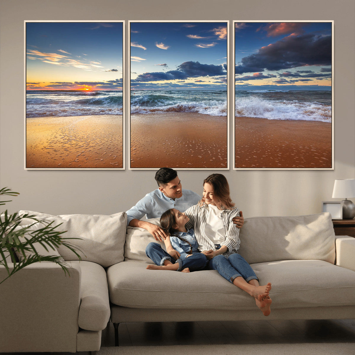 Beach Canvas Wall Art - Coastal Seascape Print for Living