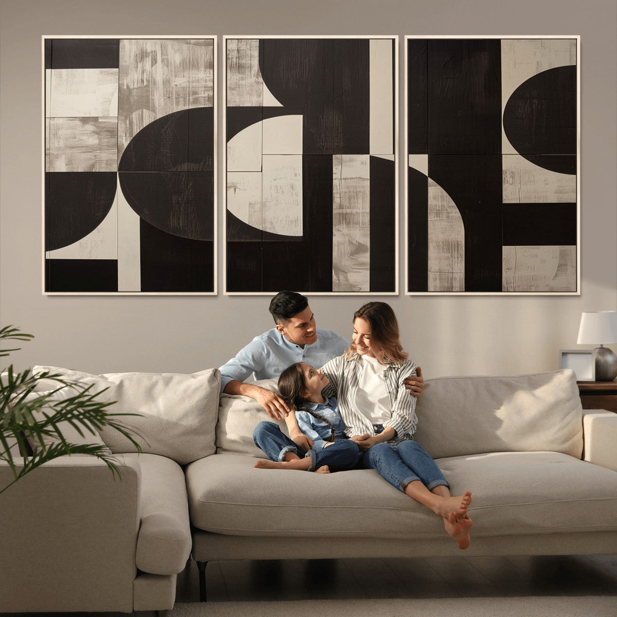 Abstract Brown Wabi Sabi Canvas Print Set – Minimalist