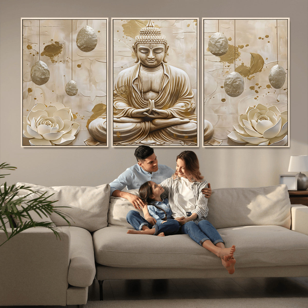 Serene Buddha Wall Art | Yoga Room Decor and Meditation Wall