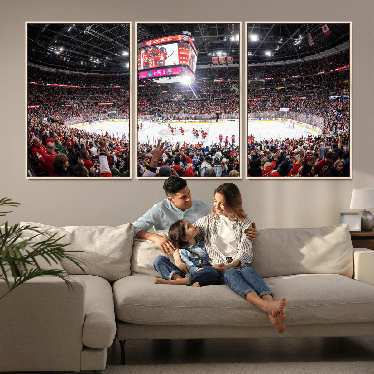 Amerant Bank Arena Wall Art Canvas Print - Basketball Arena