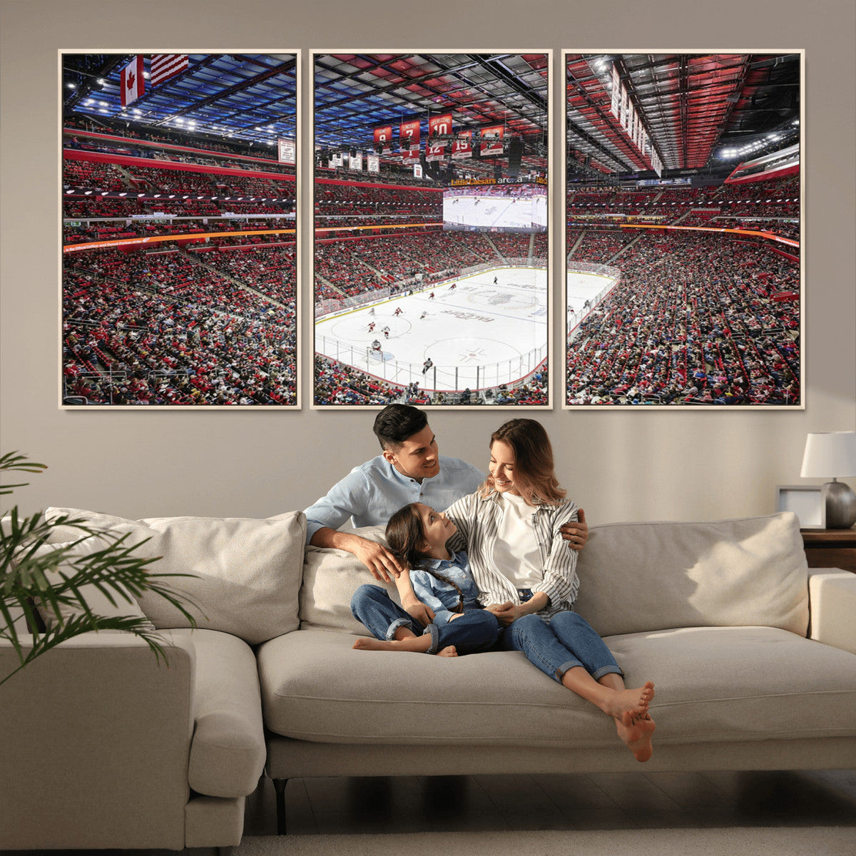 Barton Malow Little Caesars Arena Detroit Wall Art Canvas