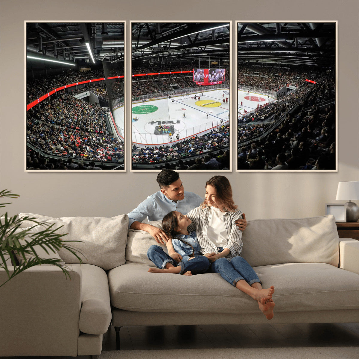 Vaudoise Lausanne Ice Hockey Arena Stadium Wall Art Canvas,