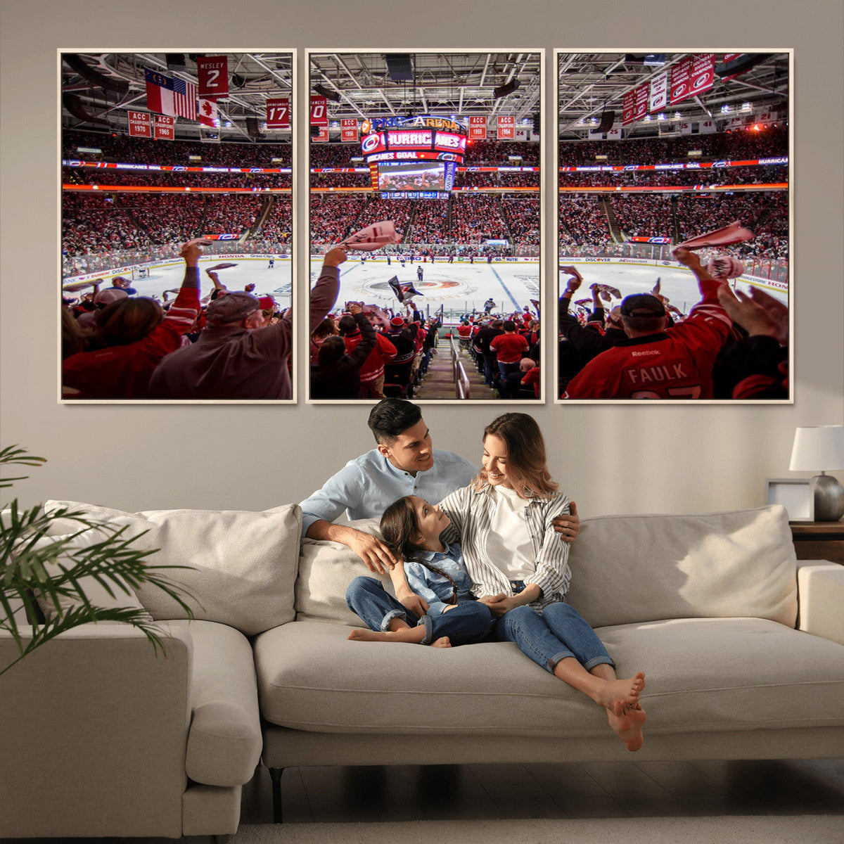 Carolina Hurricanes Ice Hockey Stadium Wall Art, Carolina