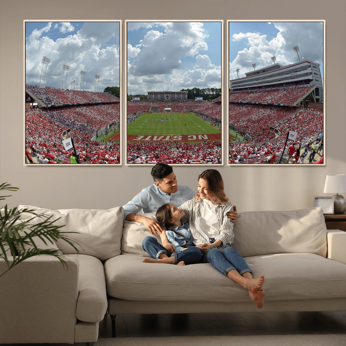NC State Wolfpack Football Team Print Canvas- Raleigh