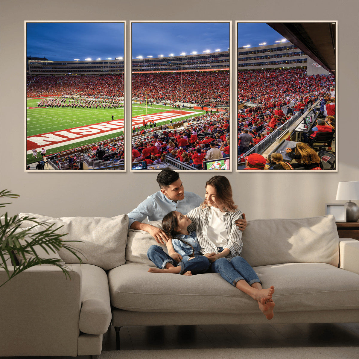Wisconsin Badgers Football Team Print - Madison Camp Randall