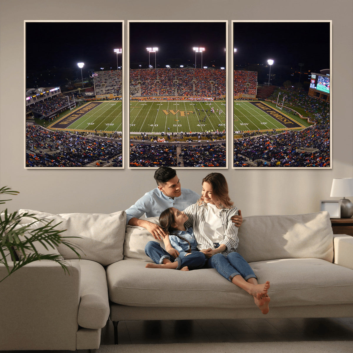 Demon Deacons Print Canvas, Football Team Print -