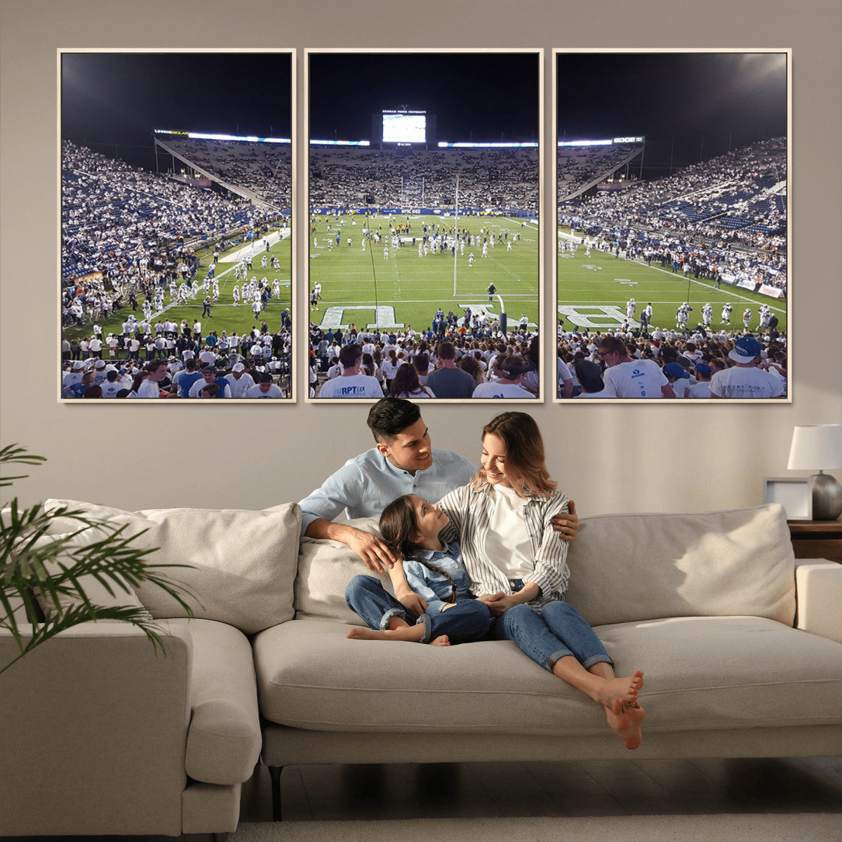 Brigham Young University Cougars Football Print Canvas -