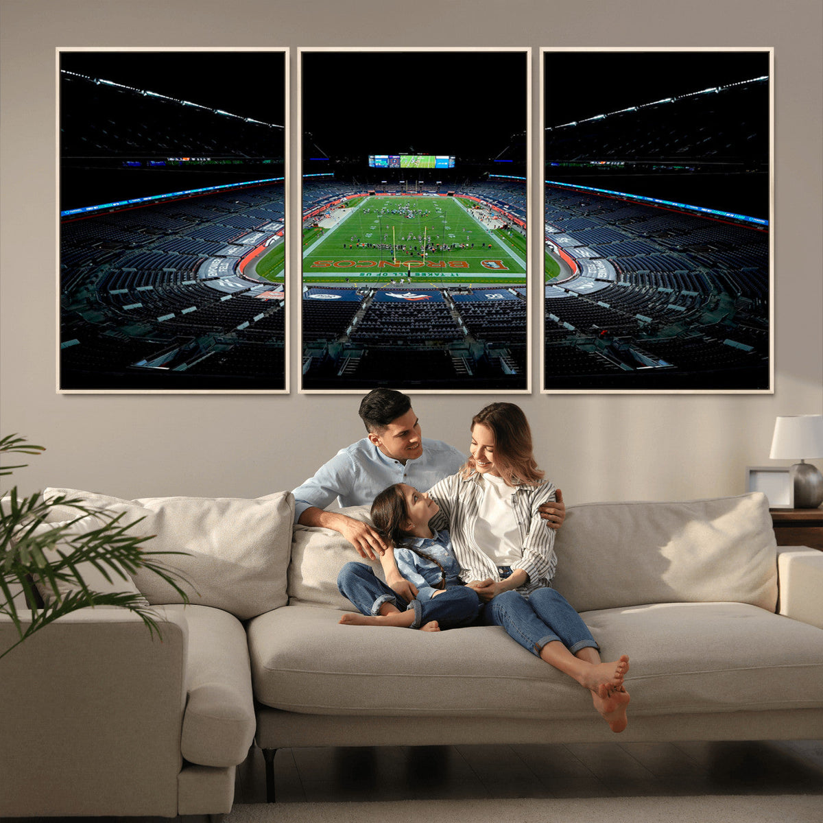 Denver Broncos Football Team Print Canvas- Denver Empower