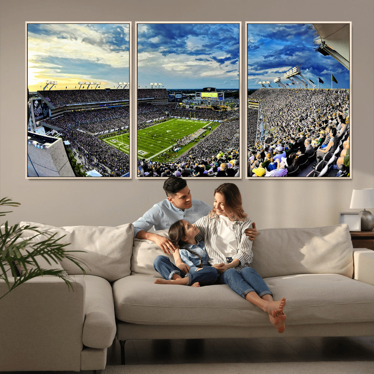 Framed USF Bulls Football Team Print - Tampa Raymond James