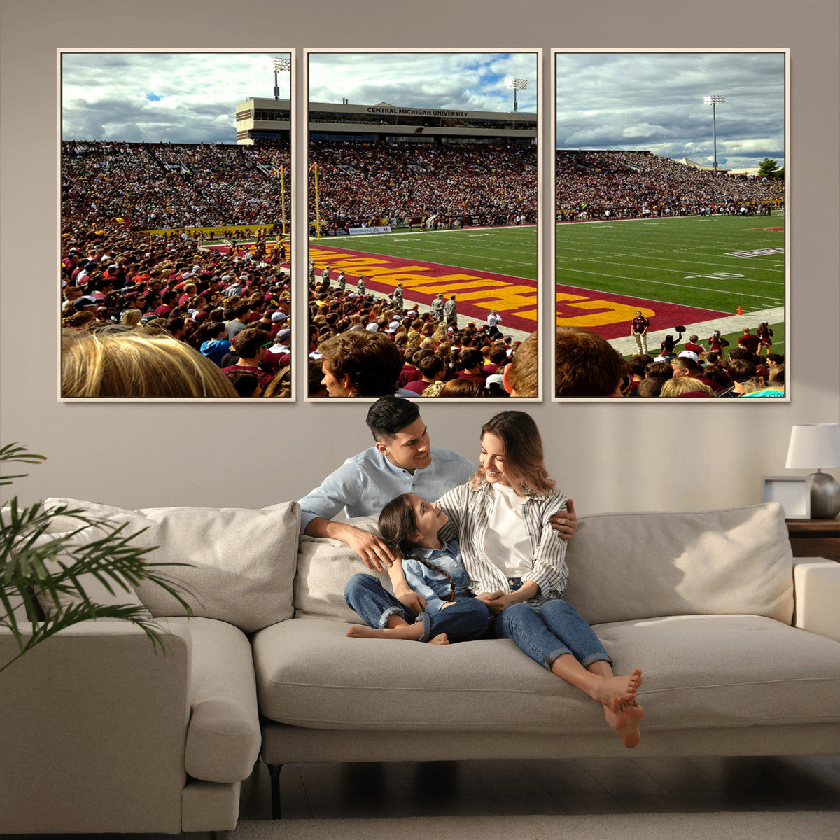 Central Michigan University Chippewas Football Team Print -