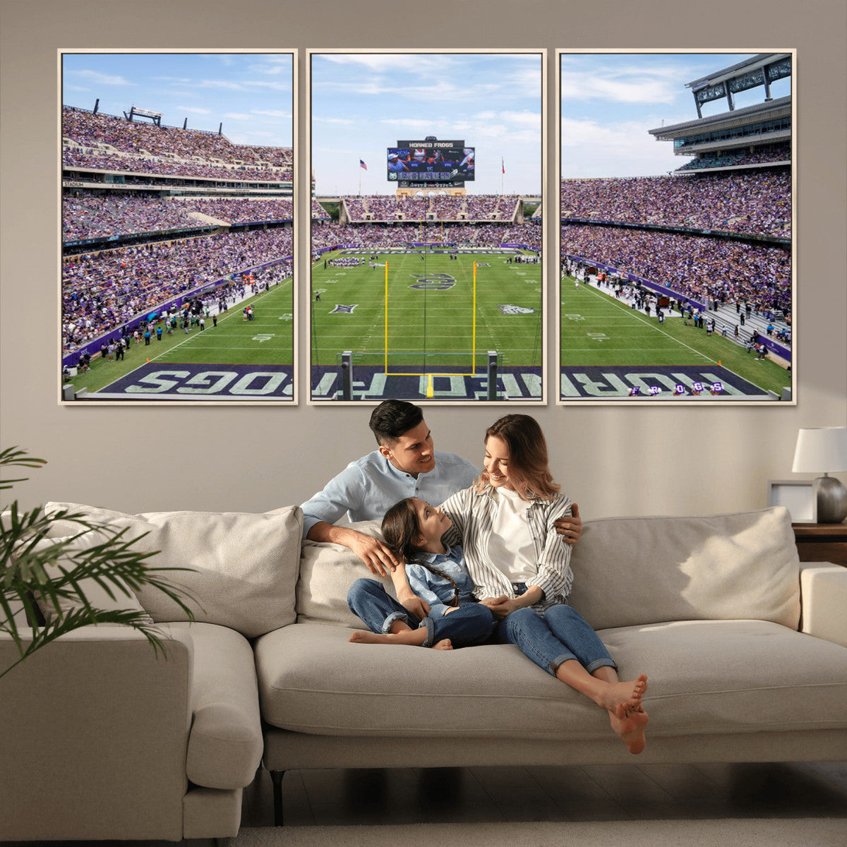 TCU Horned Frogs Football Team Print - Fort Worth Amon G.