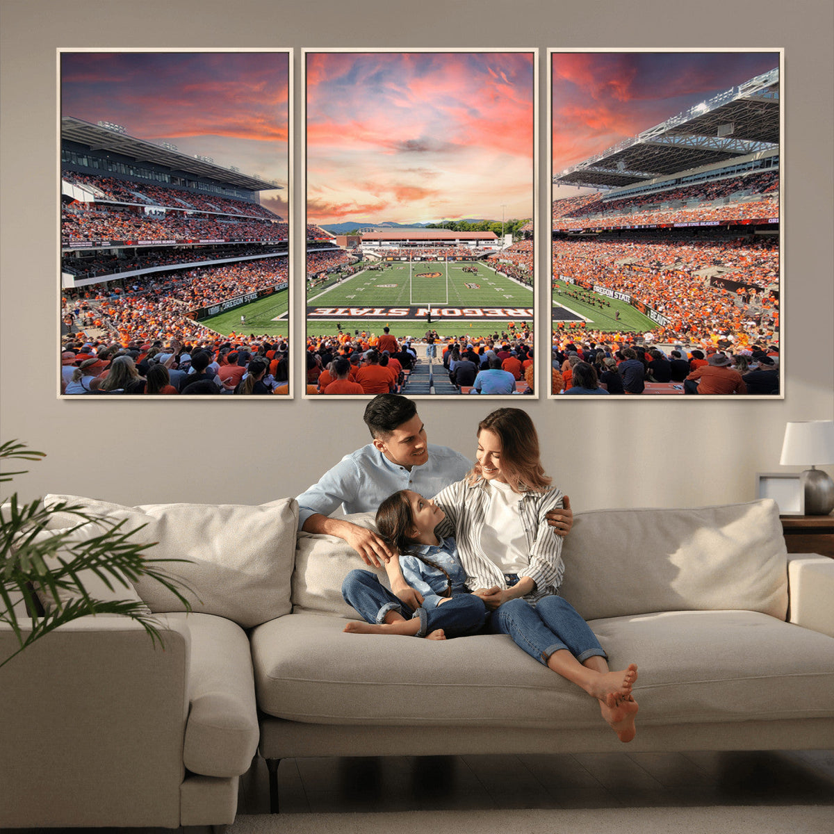 Oregon State Beavers Football Team Print - Corvallis Reser