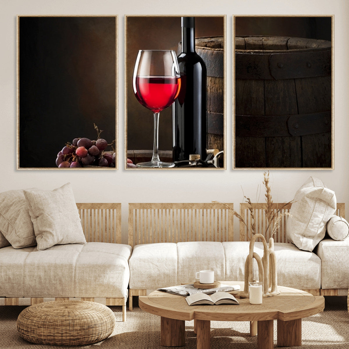 Red Wine and Bottle Canvas Print