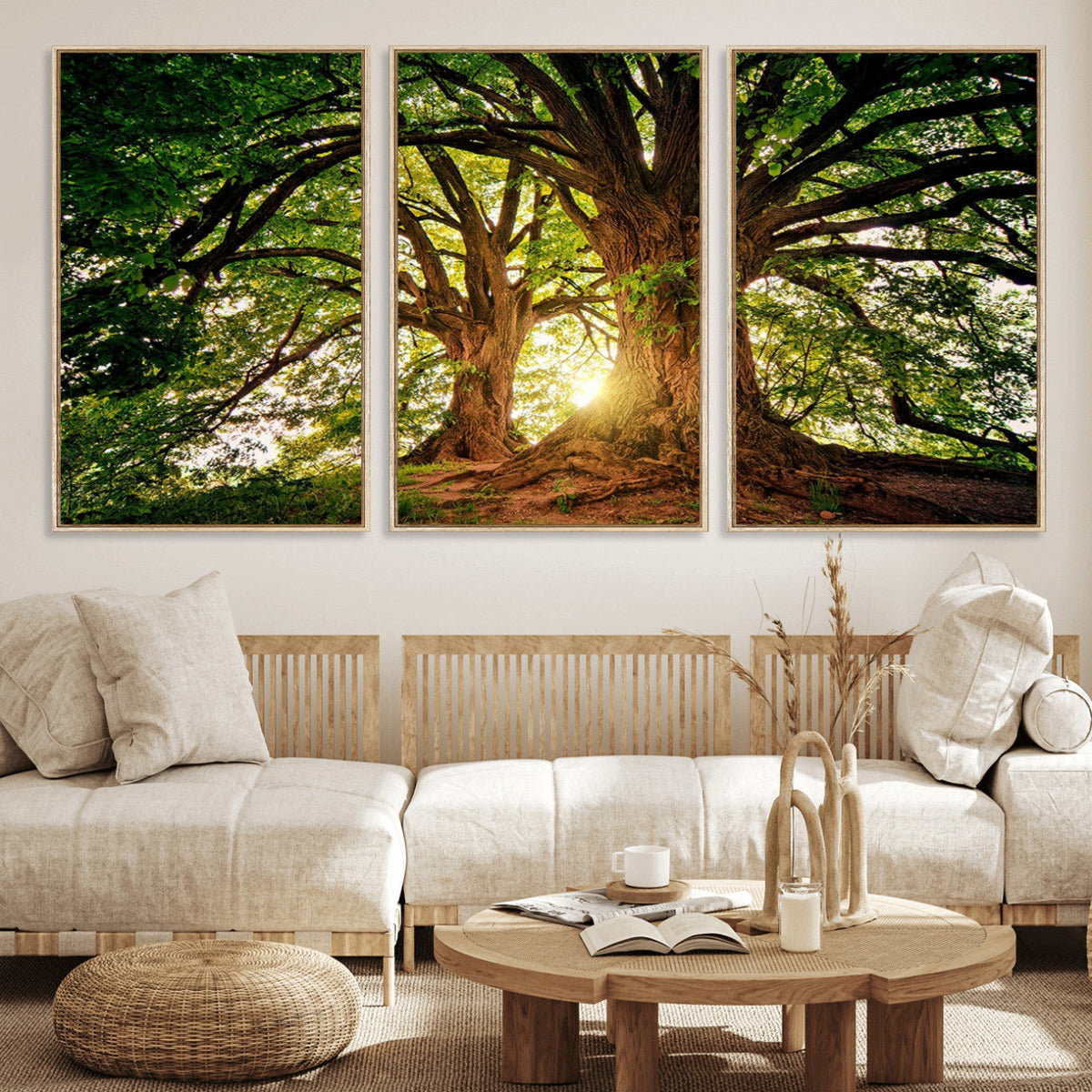 Majestic Ancient Tree Wall Art, NatureCanvas Print, Woodland