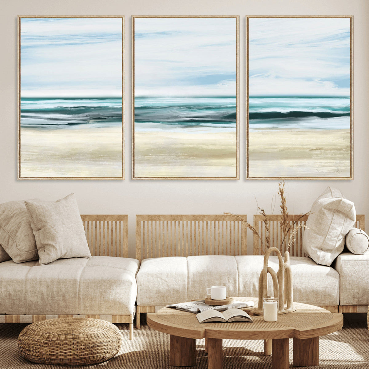 Ocean Abstract Wall Art Canvas Print
