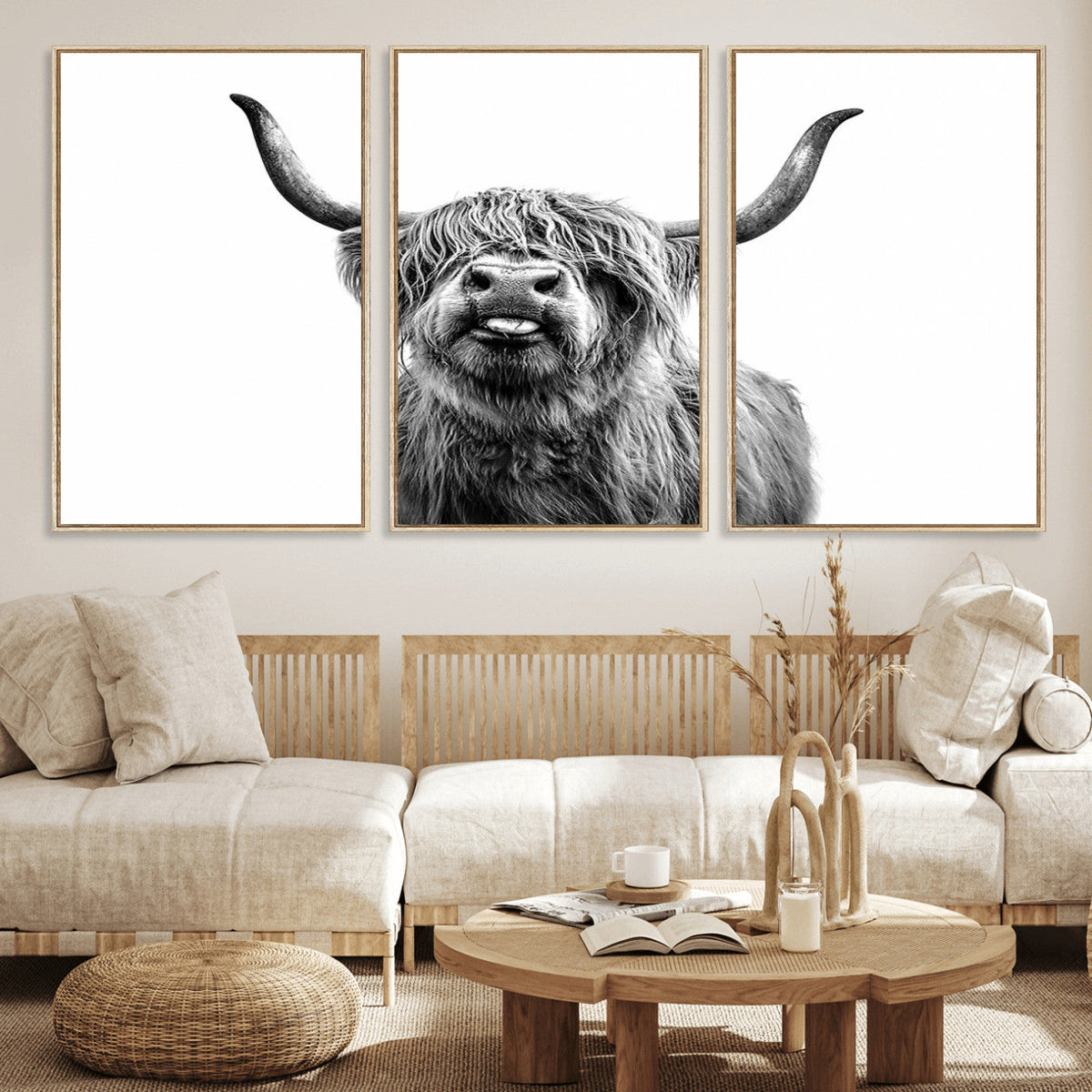 Fanny Scottish Highland Cow Cattle Art Print Farmhouse Wall