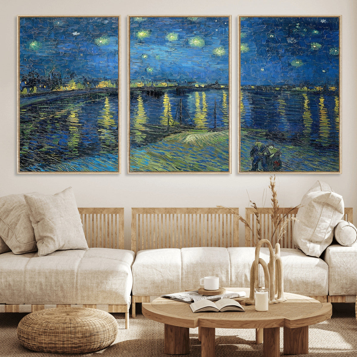 Vincent van Gogh Starry Night over the Rhone Abstract Wall