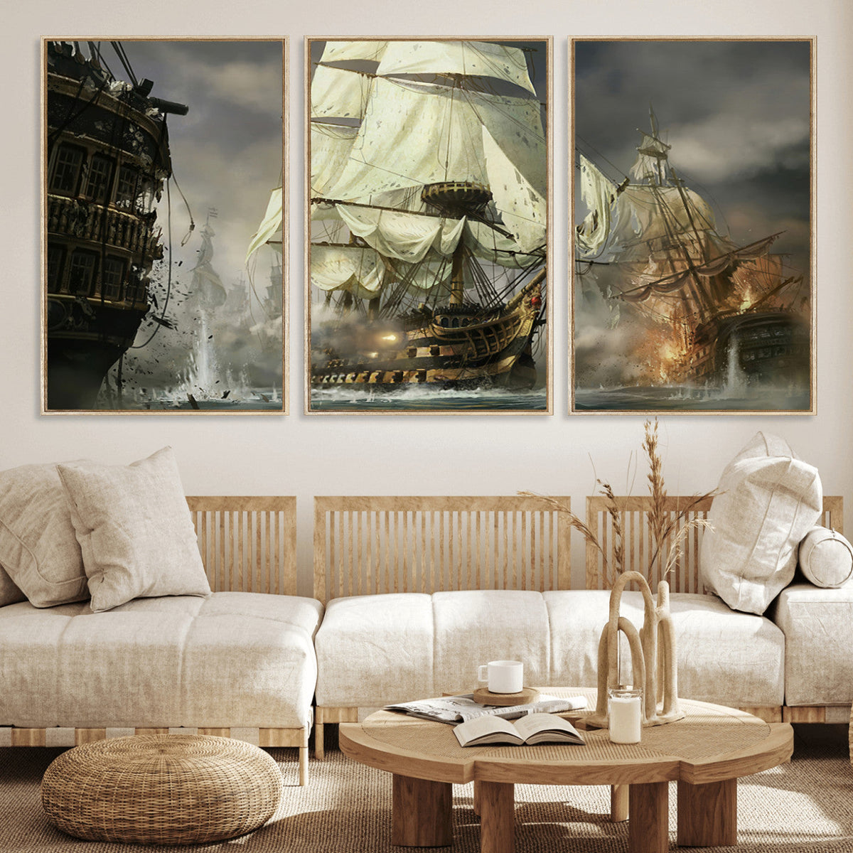 Pirate Ship War Wall Art Canvas Print